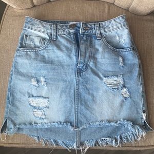 Super cute denim mini skirt